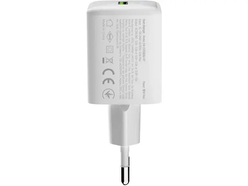 Мережевий зарядний пристрій ColorWay 18 W White (CW-CHS063Q-WT) - фото 3