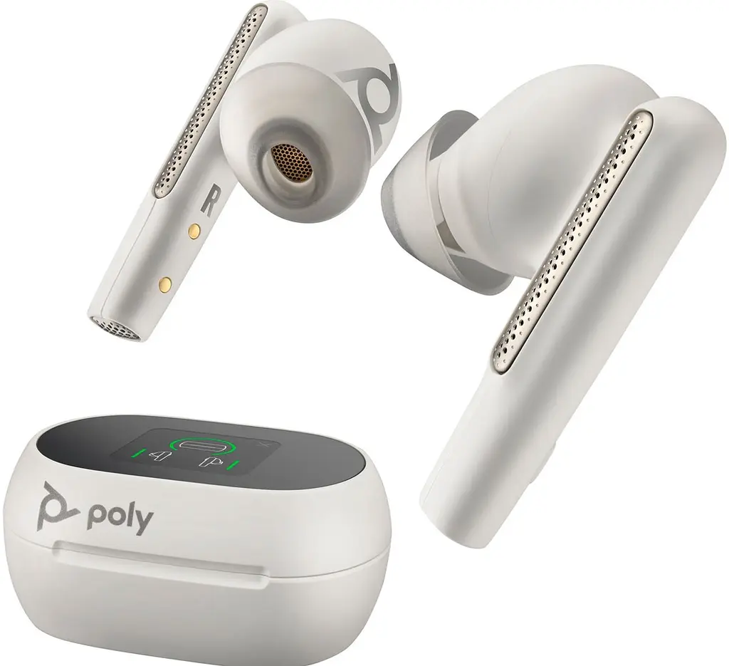 Наушники TWS Poly Voyager Free 60+ Earbuds + BT700C + TSCHC White - фото 2