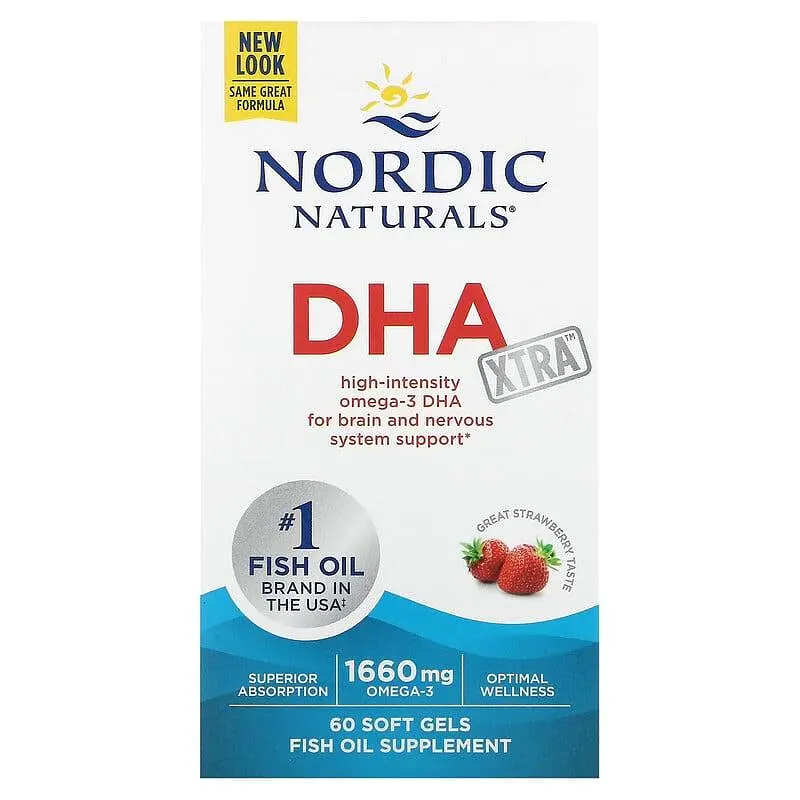 Риб'ячий жир екстра Nordic Naturals HA Xtra 1660 мг 60 капсул Полуниця - фото 2