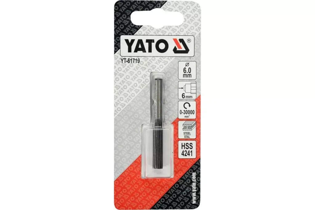 Фреза циліндрична по металу Yato HSS 4241 6x25/55 мм  (YT-61719) - фото 3