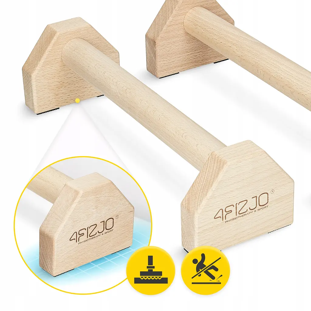 Упори для віджимань (паралетси) 4FIZJO 40 см дерев'яні (P-5905973407045) - фото 6