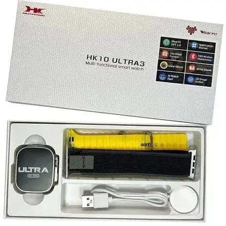 Смарт-годинник HK 10 Ultra 3 IP67+Amoled Yellow - фото 6