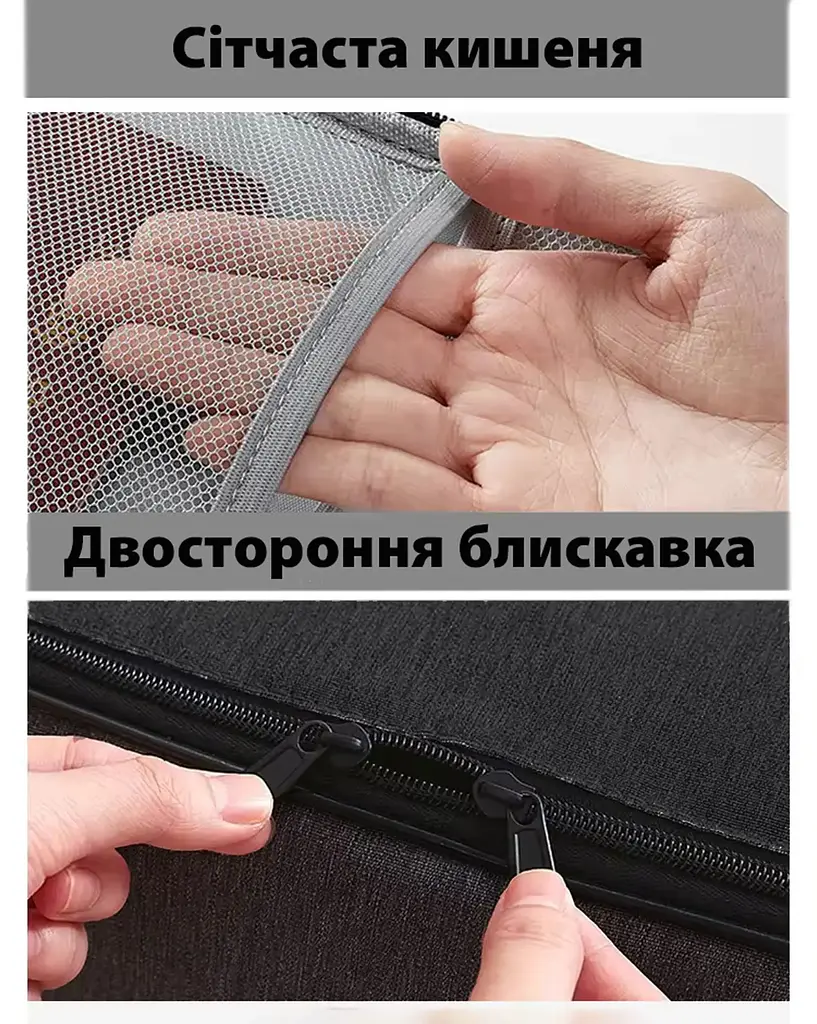 Сумка-органайзер  LoveYouHome для документів чорна (59001) - фото 10