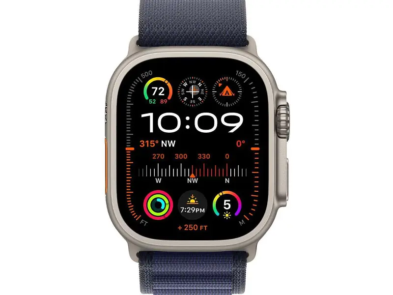 Смарт-годинник Apple Watch Ultra 2 GPS + Cellular 49mm Natural Titan. Case w. Navy Alpine Loop - Small (MYT33+MXMX3) - фото 3