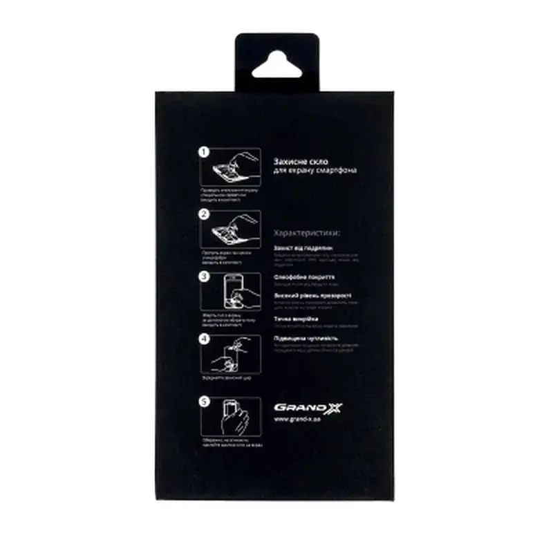 Скло захисне Grand-X Apple iPhone 12 mini black (CAIP12MB) - фото 2