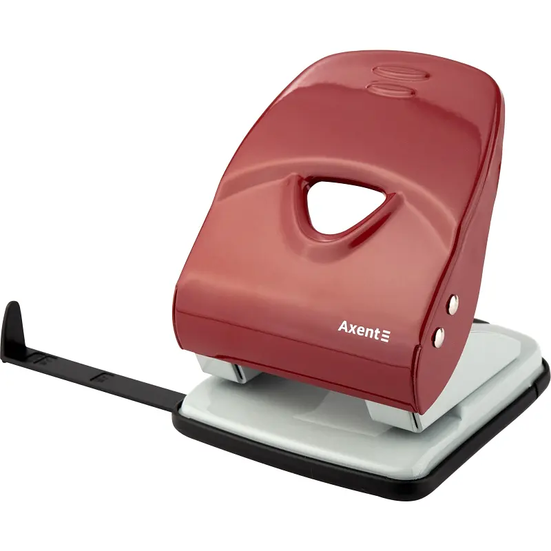 Діркопробивач для паперу Axent Exakt-2 металевий 40 аркушів червоний (3940-06-A) - фото 2