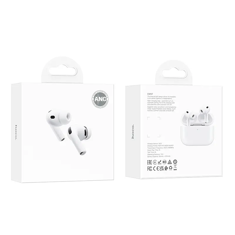 Бездротові навушники TWS HOCO EW97 True wireless ANC noise reduction BT headset White - фото 9