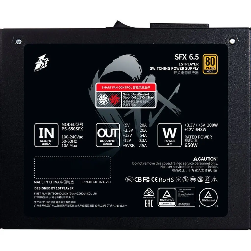 Блок живлення 1stPlayer PS-650SFX (SFX-GLD-650-BK-EU) [140544] - фото 7