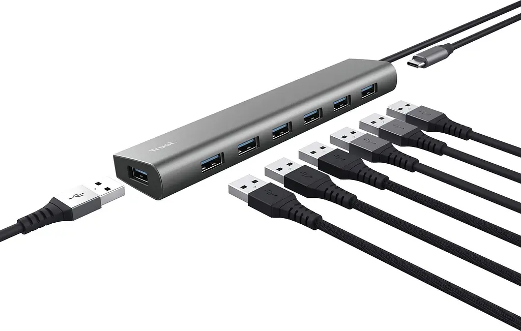 USB-Хаб Trust USB-хаб DALYX 7-IN-1 USB-A 3.2 ALUMINIUM (24967_TRUST) - фото 4