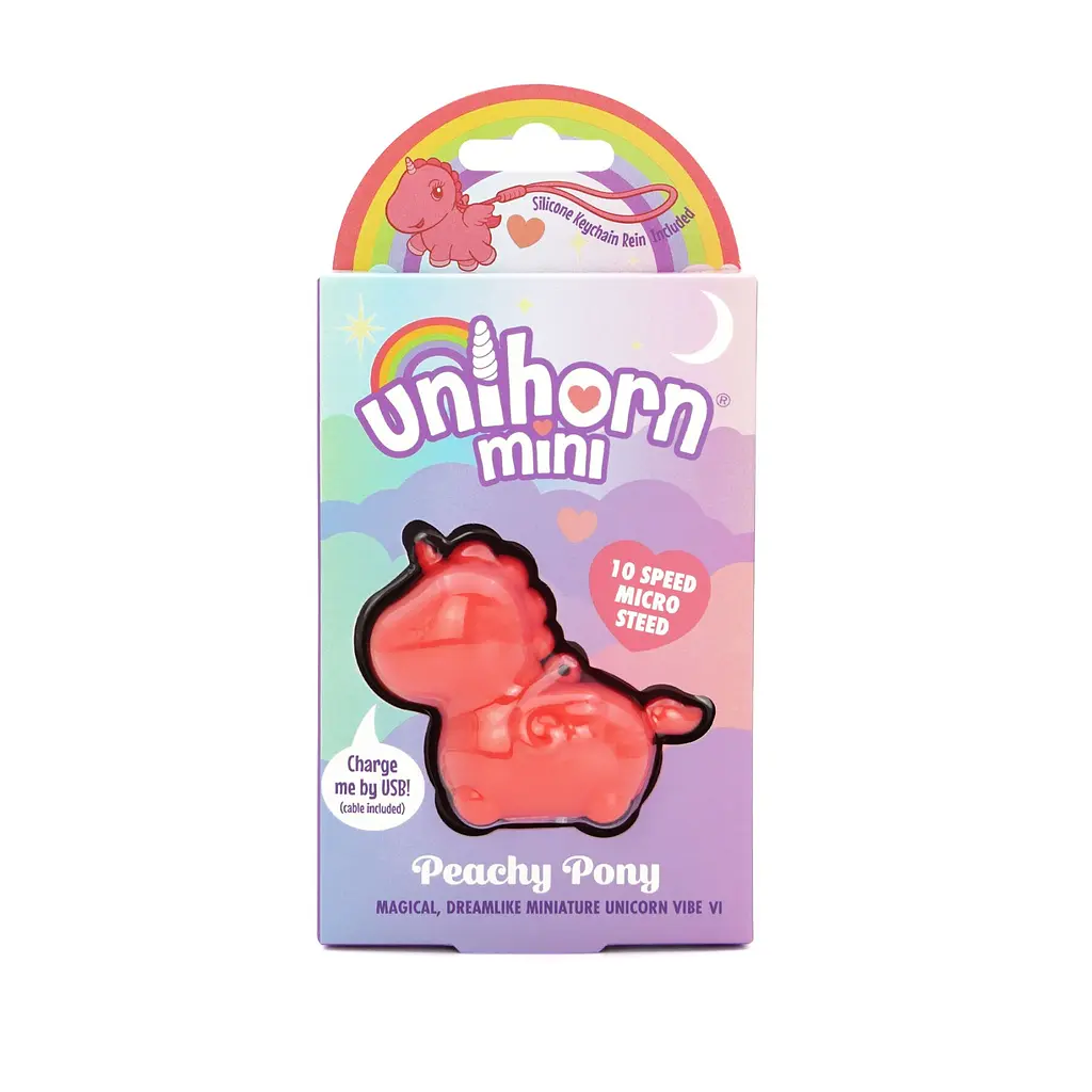 Вібратор-мінієдиноріжка Unihorn Mini - Peachy Pony, брелок з вібрацією, 10 режимів - фото 6