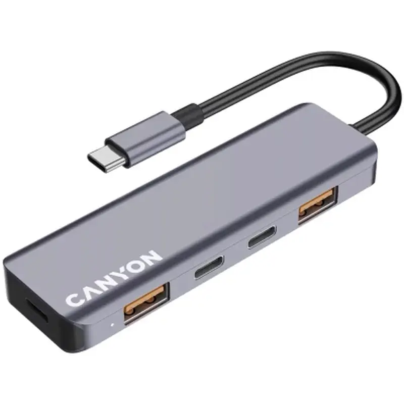 Концентратор Canyon hub DS-18 5in1 USB-C Grey (CNS-TDS18) - фото 3