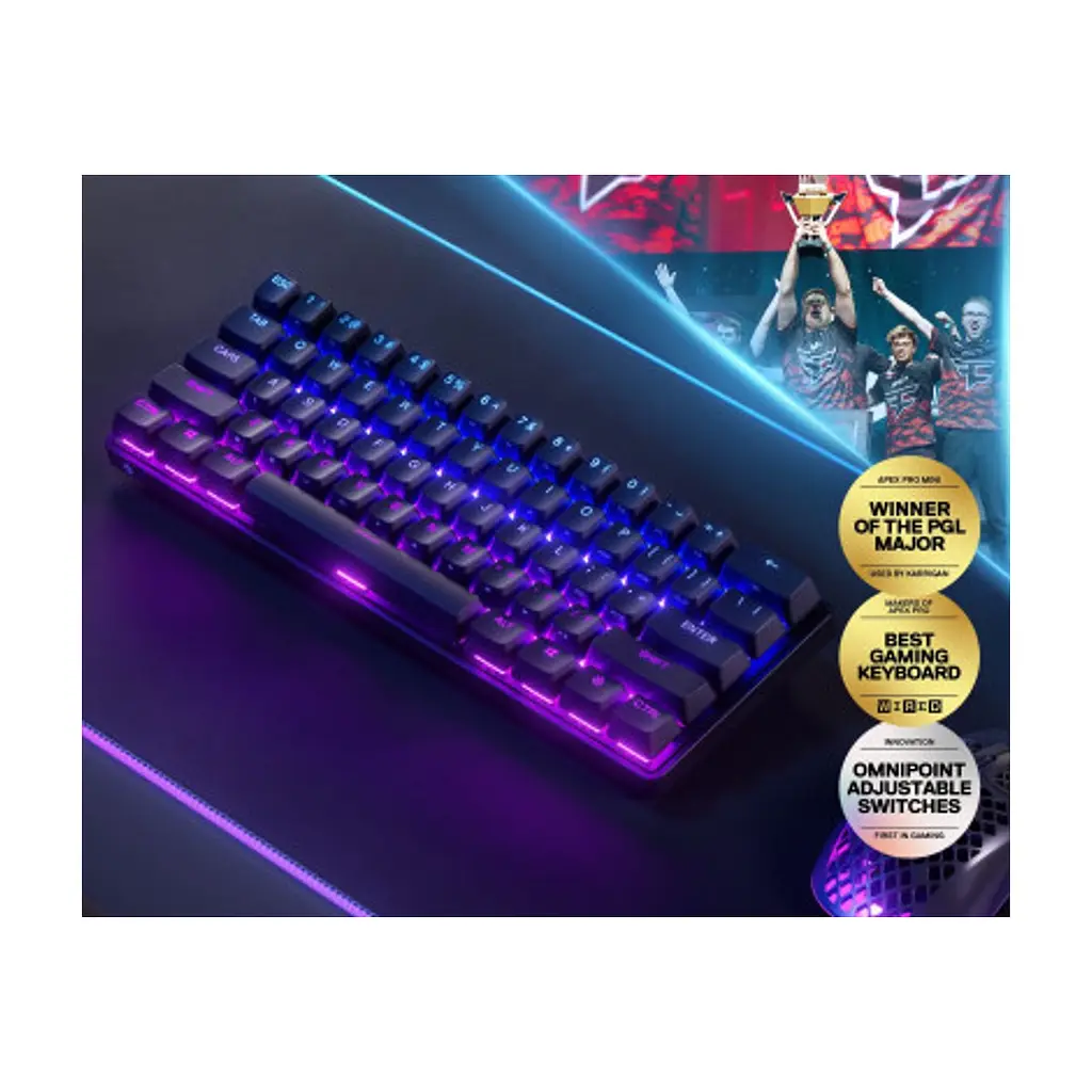 Клавіатура SteelSeries Apex Pro Mini Wireless UA Black (64842) - фото 2
