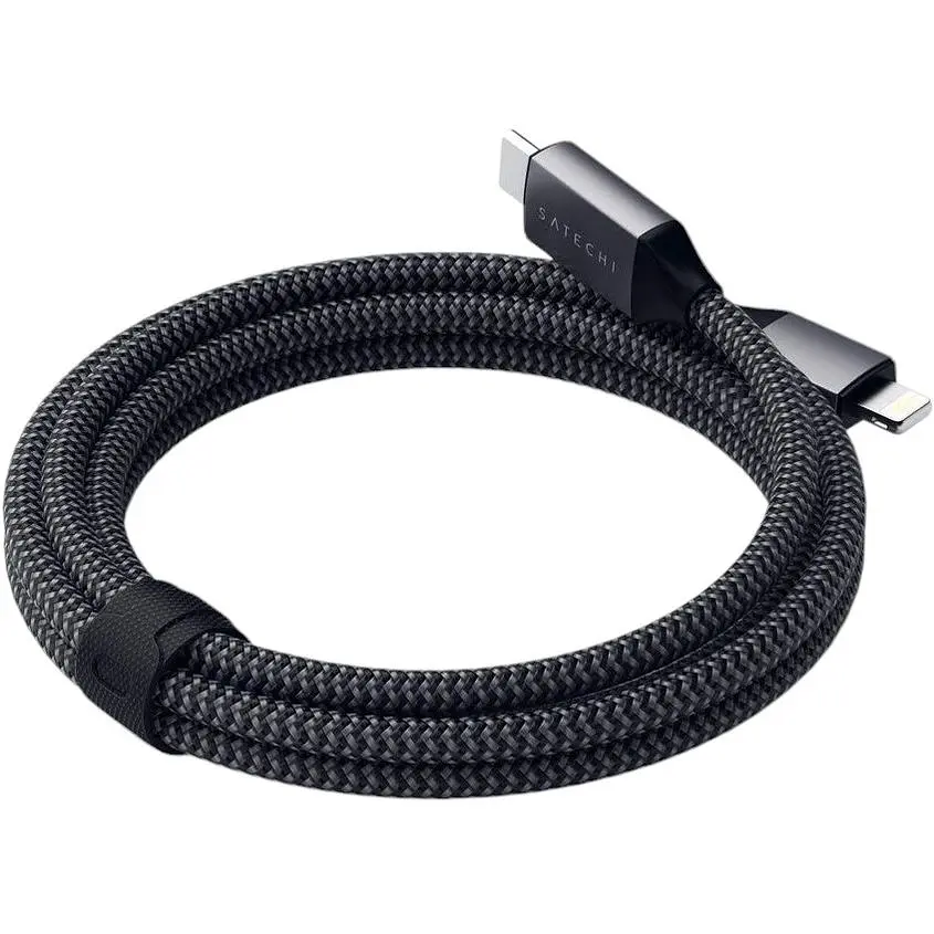 Кабель USB-C to Lightning Satechi Cable Space Gray 1.8 м (ST-TCL18M) - фото 4