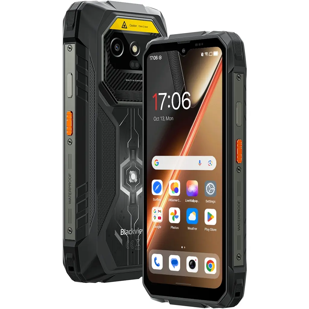 Смартфон Blackview ROCK 1 Pro 6.56" HD+ /8GB/256GB/ G81 /15000mAh / 20+16Мп / 2D Scaner /IP69K/Black - фото 8
