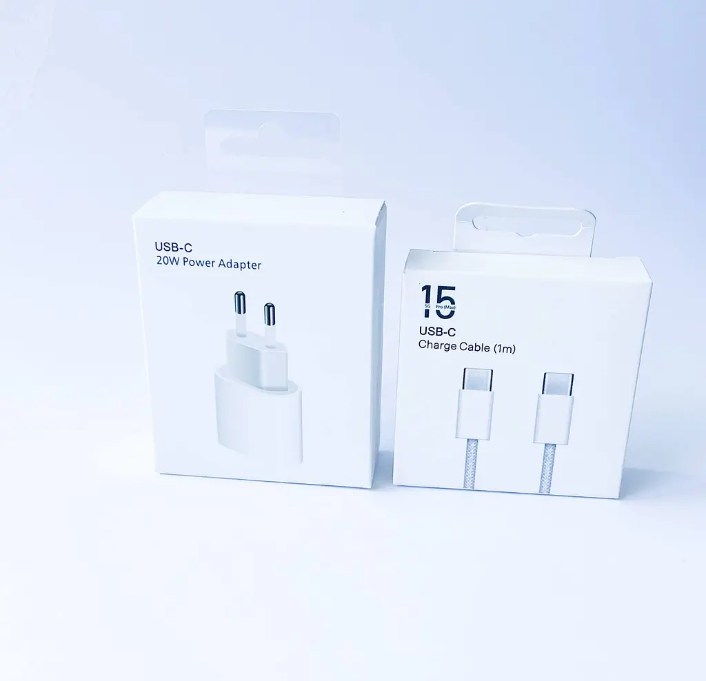 Зарядний пристрій із кабелем No Brand iPhone 15/16 20 Вт Type-C to Type-C 1 м White (V4T-0031-97) - фото 2