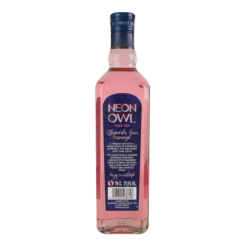 Джин Neon Owl Pink 37.5% 0.7л - фото 3