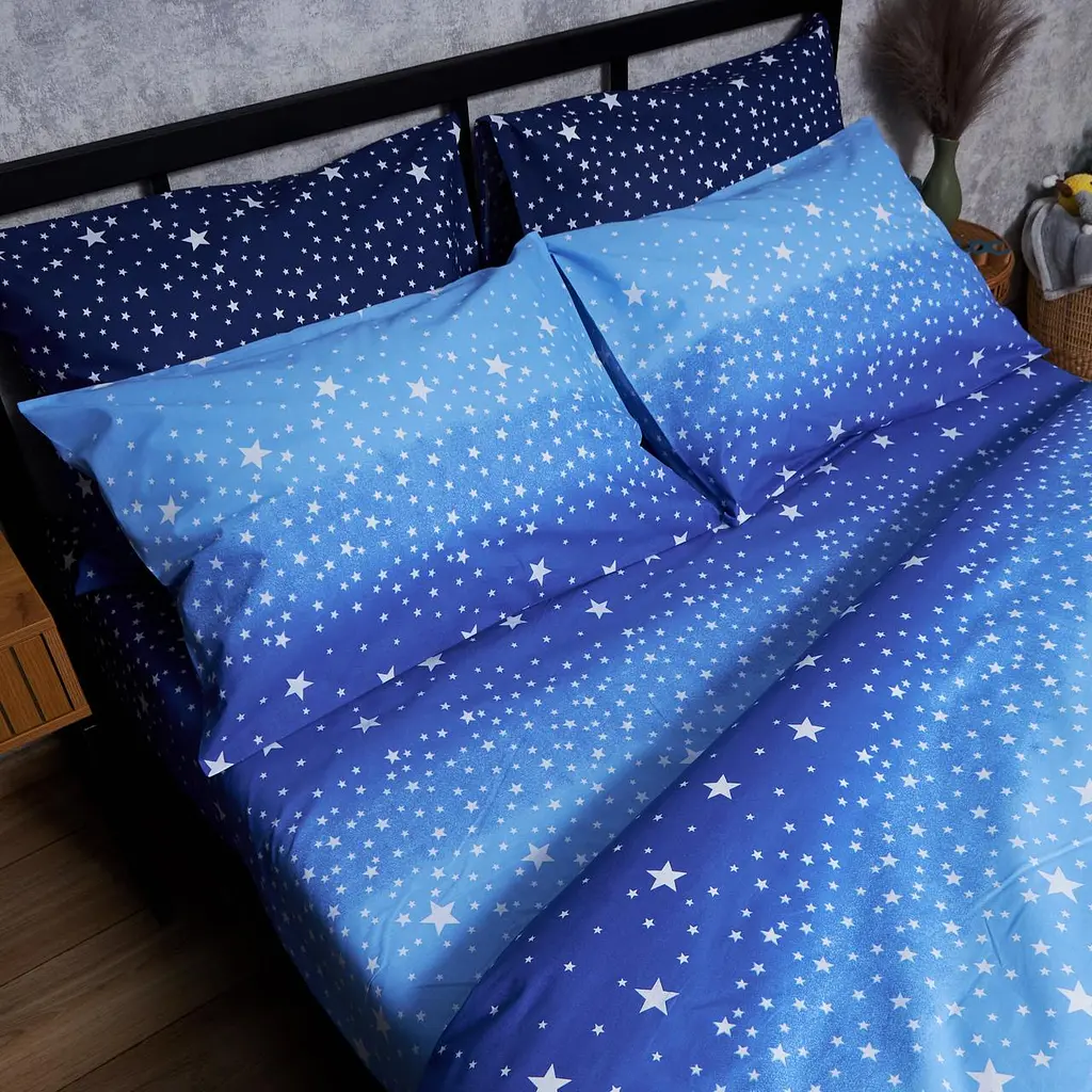 Комплект постельного белья Moon&Star Бязь Gold Люкс Night Glow Семейный 160х220х2 наволочки 4х50х70 - фото 3
