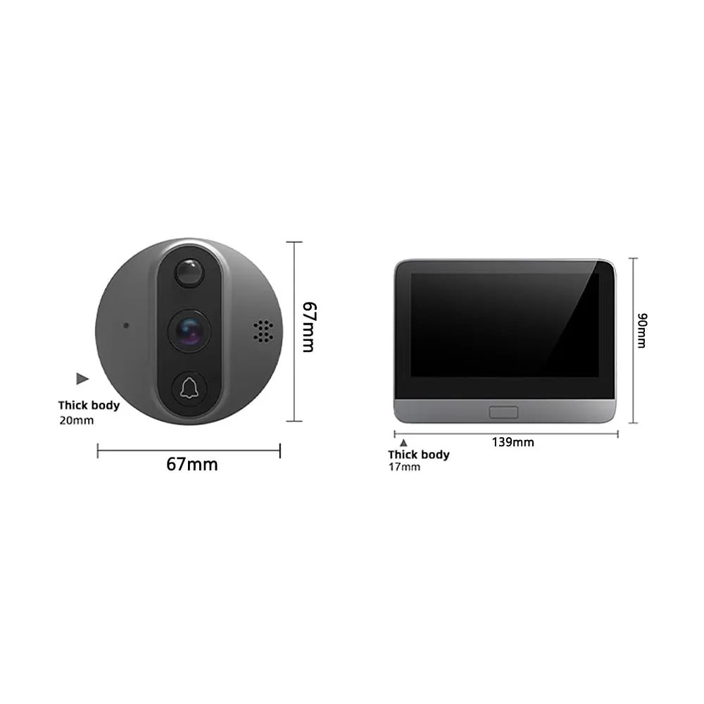 Комплект відеодзвінка з домофоном з WiFi Light Vision VLC-300IVP(Tuya) (75-00184) - фото 4