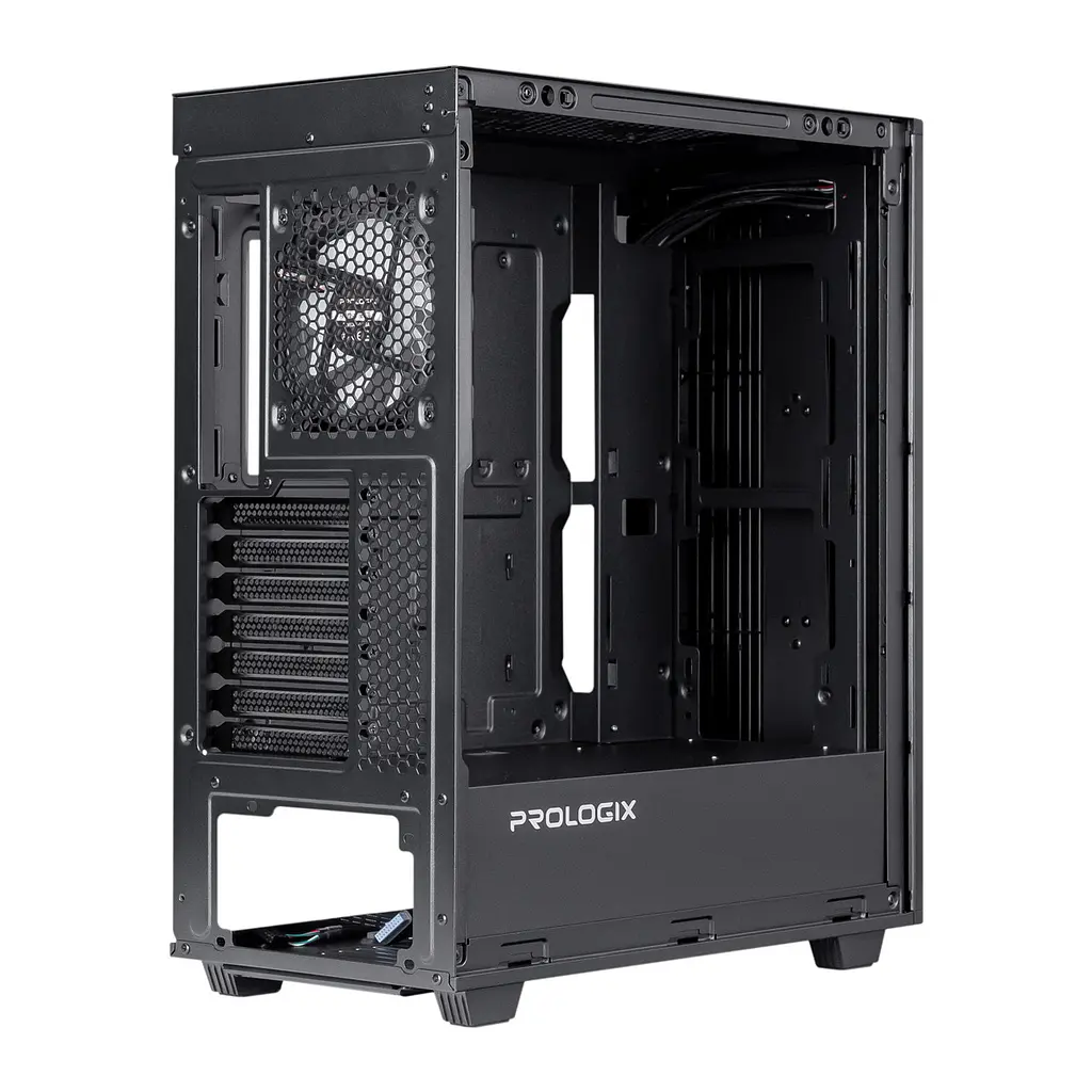 Корпус Prologix E122 Tempered Glass&Mesh Чорний - фото 4