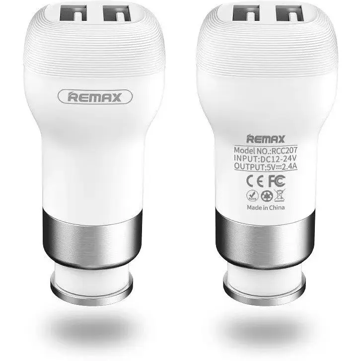 Автомобільний зарядний пристрій Remax RCC-207 Flinc 12 Вт 2 USB Білий - фото 2