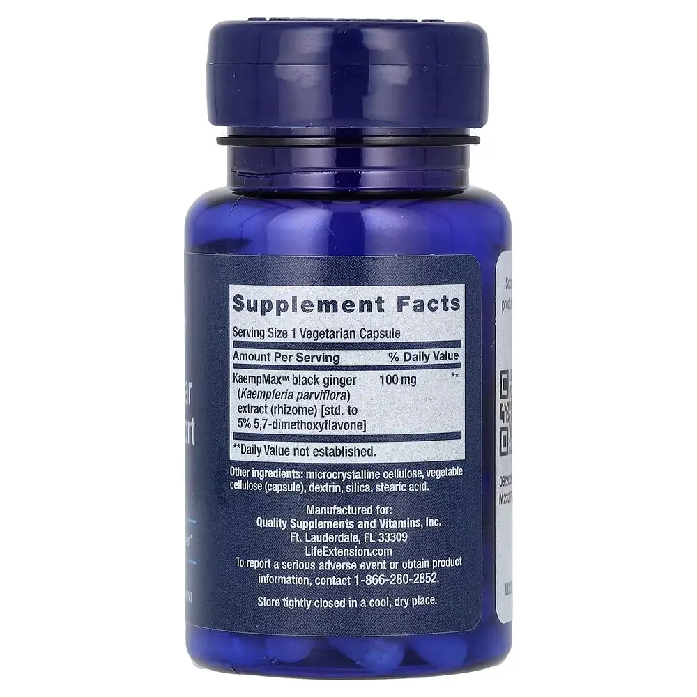 Екстракт тайського чорного імбиру Life Extension Male Vascular Sexual Support, 30 вегакапсул для чоловіків - фото 2