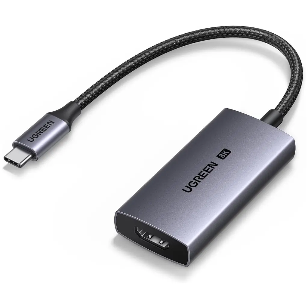 Відеоадаптер UGREEN CM491 USB-C - HDMI 2.1 8K 60 Гц 0,15 м сіро-чорний (85320)