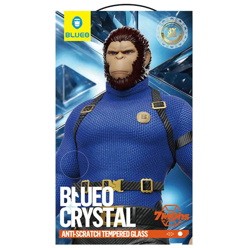 Захисне 2.5D скло Crystal Anti-Scratch для Apple iPhone 16 Pro (6.3") Чорний Blueo teh0031370 - фото 4