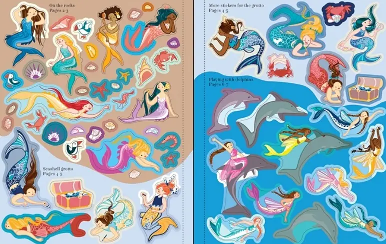 Дитяча книга Usborne Наліпки з русалками, англ. мова (9781474956727) - фото 4