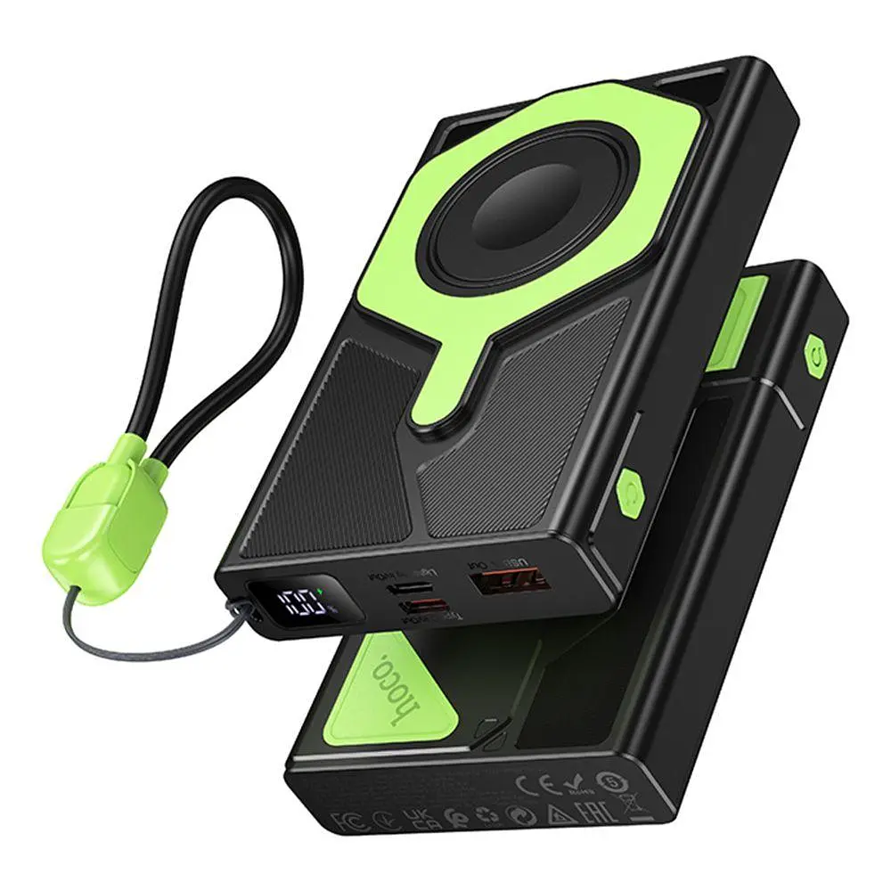 Наружный аккумулятор Hoco DB83 10000 mAh 22.5 W power bank со встроенным кабелем - фото 4