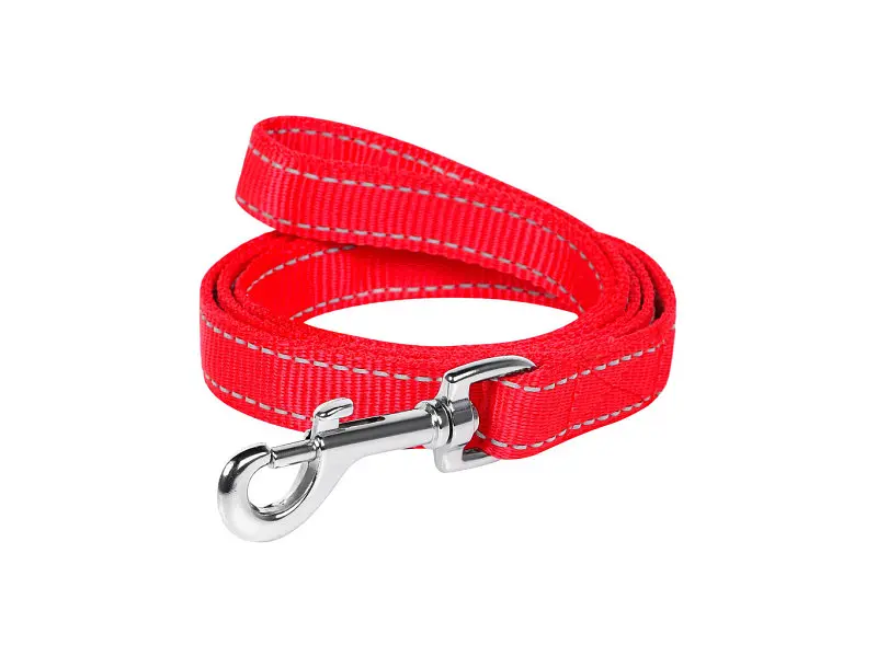 Поводок для собак Dog Extreme из нейлона двойной Ш 14 мм Д 122 см красный (43003) - фото 2