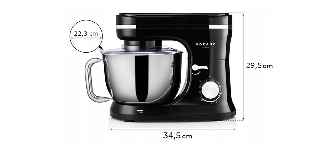 Кухонний комбайн Mozano Compact Chef планетарний 4.5 л 8 швидкостей 1700 Вт - фото 7