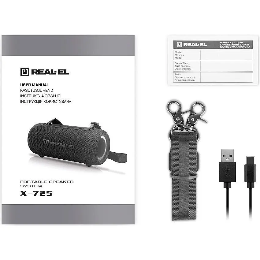 Портативна акустика REAL-EL X-725 Black (EL121600028) [134898] - фото 12