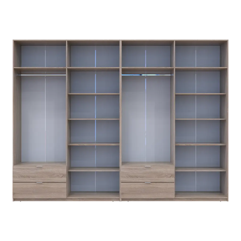 Шафа для одягу Doros Лукас Дуб сонома 4+4 ДСП 320х50х240 (42005127) - фото 5