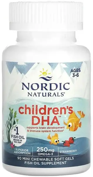 Риб'ячий жир для дітей Nordic NaturalsChildrenёs DHA 90 кап полуниця