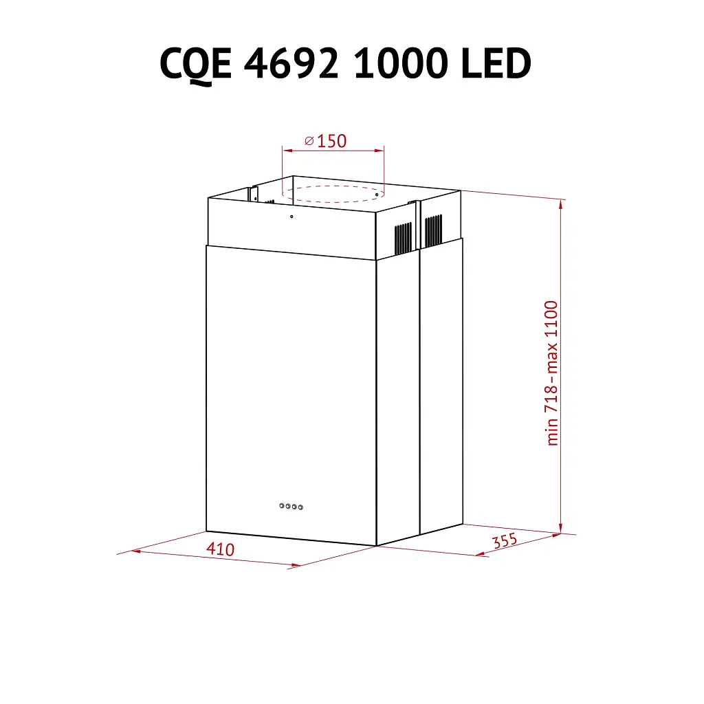 Вытяжка островная PERFELLI CQE 4692 I 1000 LED - фото 10