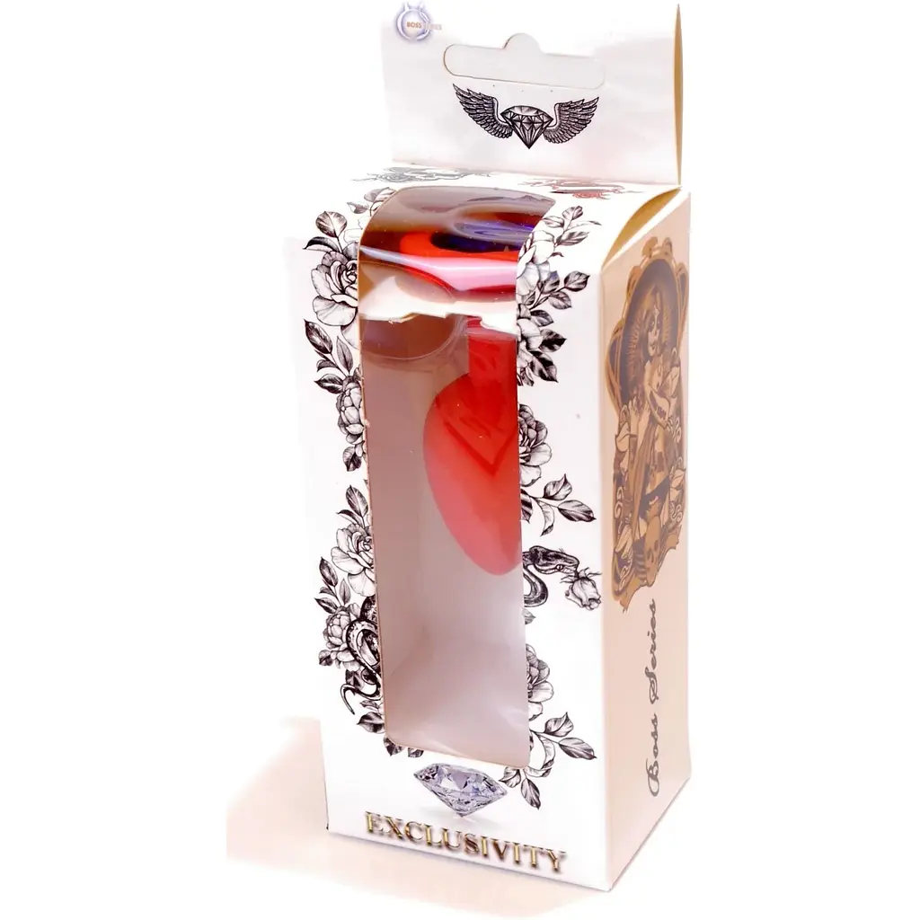 Силіконова анальна пробка Boss Of Toys Boss Series - Jewellery Red Silicon Plug Small Blue S, BS6400080, Червоний / синий - фото 7