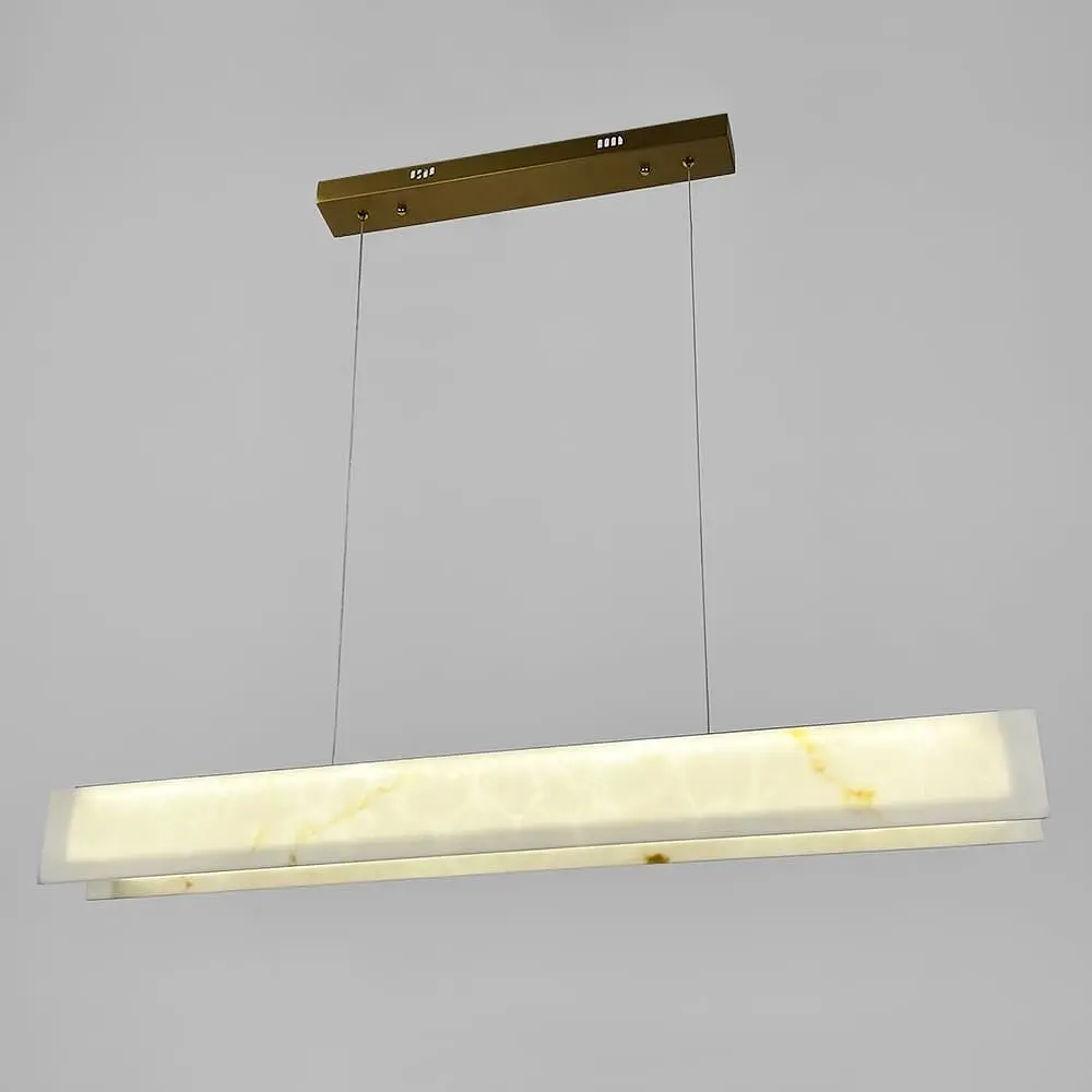 Подвесная люстра с эффектом мрамора в удлиненном корпусе 100 см Ст. MJ364L-1000 | Line F - фото 4