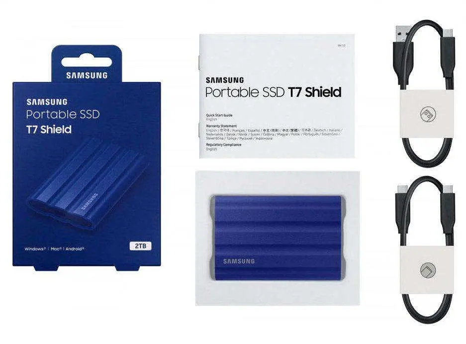 SSD накопичувач Samsung T7 Shield 2 TB Blue (MU-PE2T0R) - фото 8