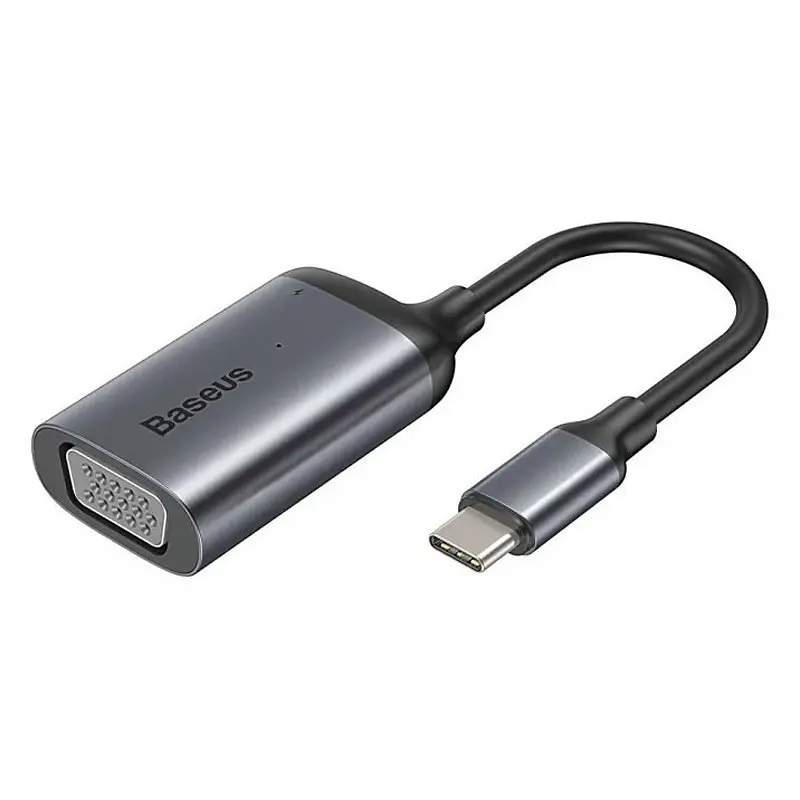 Перехідник Baseus Enjoyment Series Type-C to VGA+PD HUB Convertor CAHUB-O0G Dark Grey - фото 2