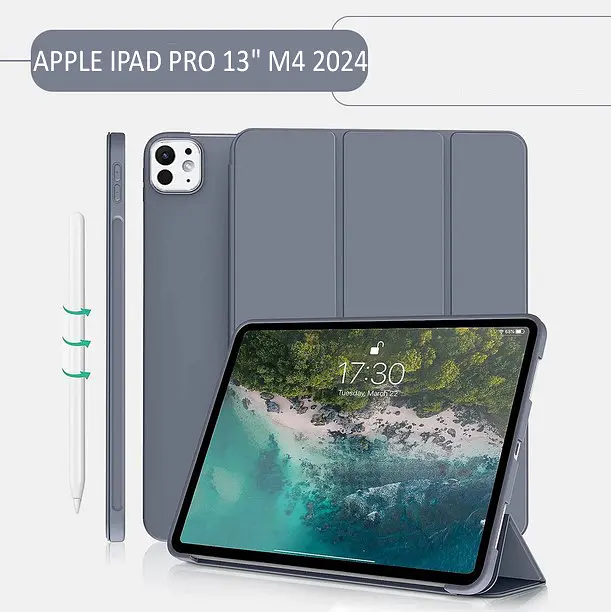 Чохол-книжка BeCover Tri Fold Soft TPU Silicone для Apple iPad Pro Pro 13 M4 2024 Пурпуровий (711754) - фото 2