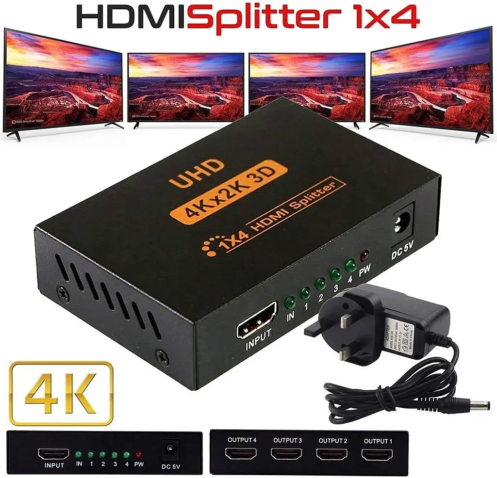 HDMI спліттер 1×4 4K 60Hz із USB-живленням - фото 7