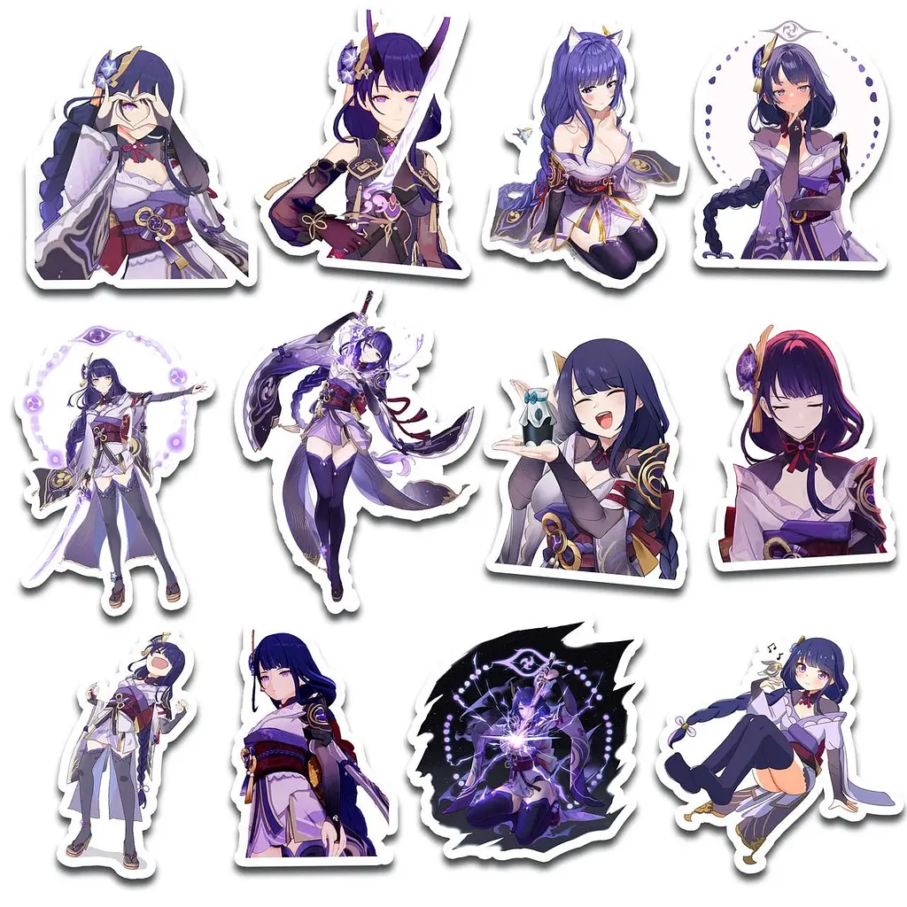 Стікерпак GeekLand Genshin Impact Raiden 45 штук (SP GI R 01) - фото 4