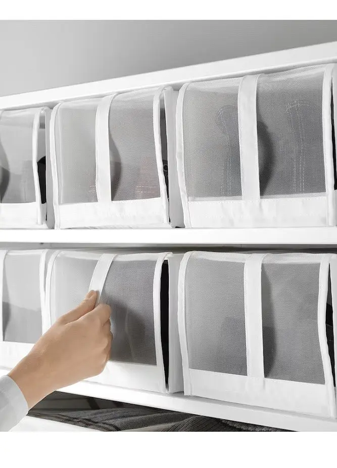 Контейнери для зберігання взуття IKEA 4 шт 22×34×16 см складні органайзери - фото 5