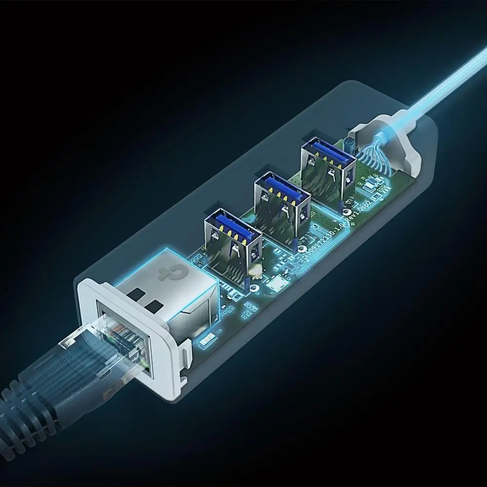 USB-Хаб TP-Link USB Type-C / Gigabit Etherne t та 3-портовий USB3.0 (UE330C) - фото 7