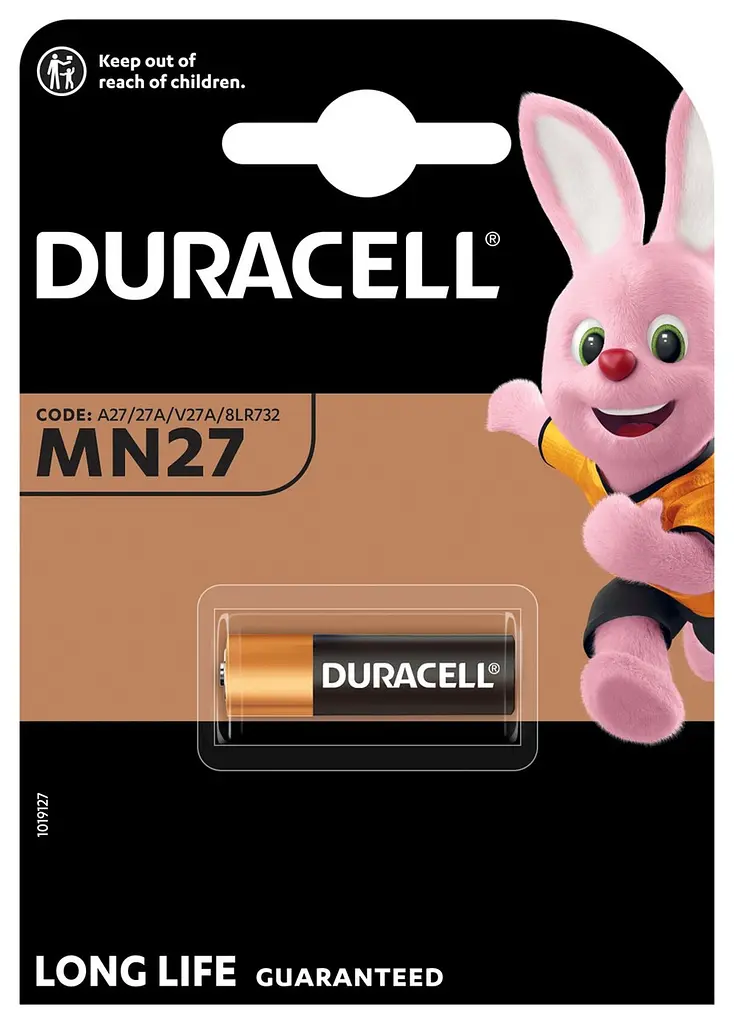 Спеціалізована лужна батарейка Duracell MN27 12V, (A27 / 27A / V27A / 8LR732), 1 шт. (5260619) - фото 2