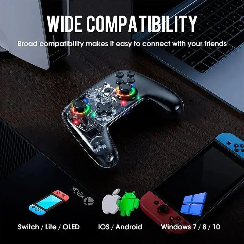 Геймпад Onikuma бездротовий M7 для ПК ноутбука PS4 PS5 Xbox з Bluetooth та RGB підсвіткою універсальний контролер - фото 8