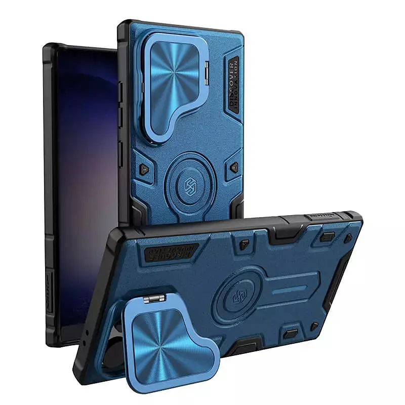 TPU+PC чехол Nillkin CamShield Armor Prop для Samsung Galaxy S24 Ultra Blue - фото 6