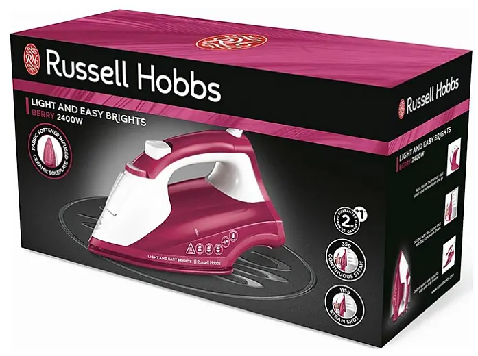 Праска з подачею пари Russell Hobbs 26480-56 Light & Easy Brights Berry Iron (6840573) - фото 6