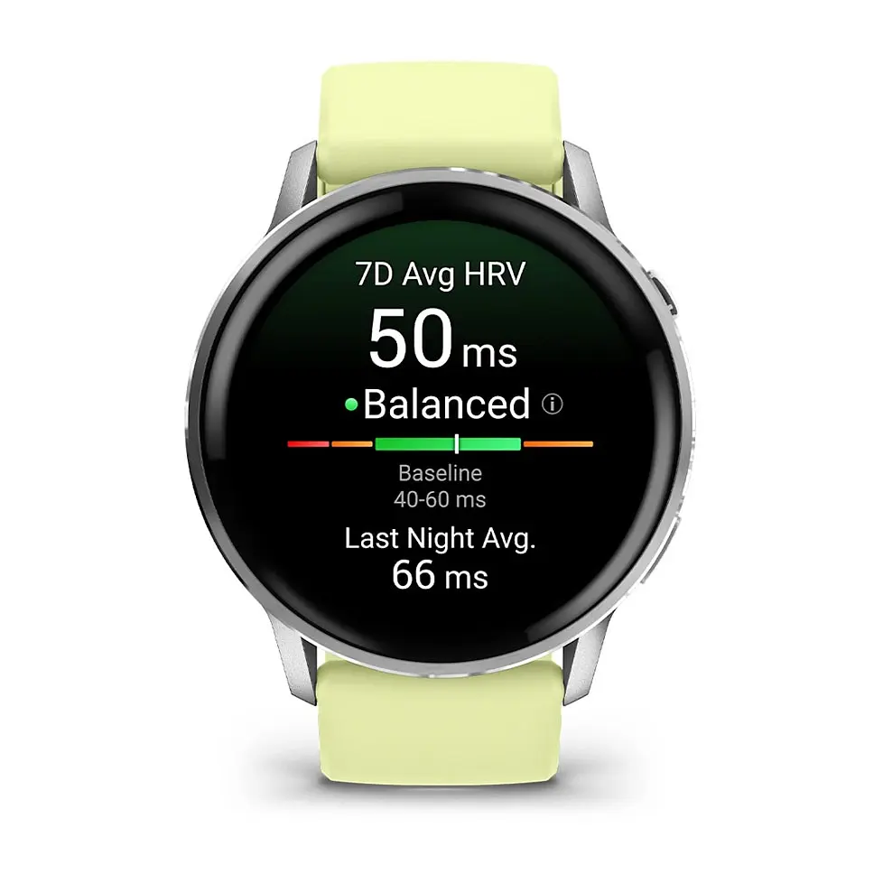 Смарт-годинник Garmin Venu 4 45mm Silver Bezel with Citron Silicone Band (010-03014-02) - фото 9