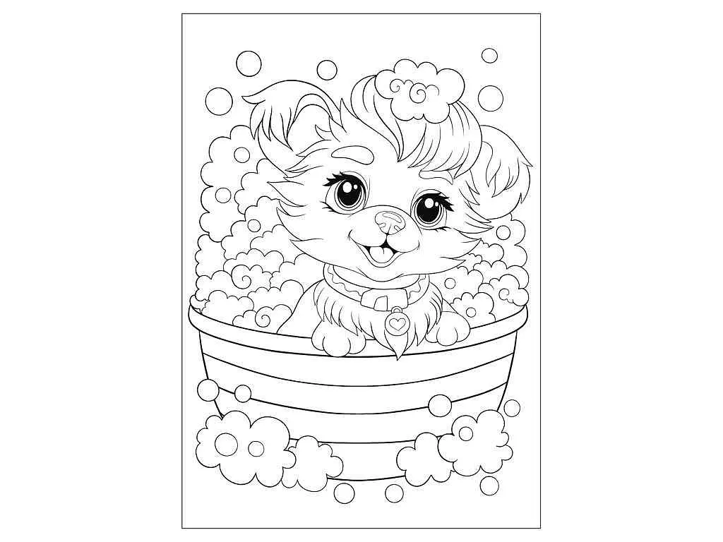 Розфарбовка 1ВЕРЕСНЯ А4 Песики, 12 стор. (743045) - фото 3